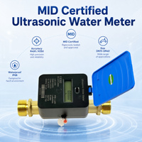 Compteur d'eau ultrasonique résidentiel MID basse consommation Classe 2 DN15 DN20 DN25 fileté LoRaWAN RS485 à impulsions intégré