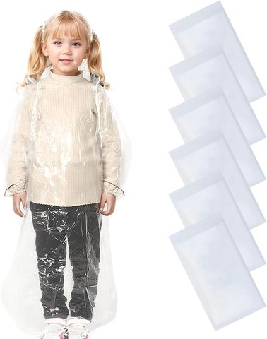 Fashionable Disposable Waterproof Plastic Rain Ponchos for Kids Outdoor Activities Hiking Camping Great Disposable Rainwear