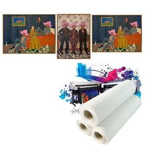 Water Resistant Pigment UV Latex Matte Fine Art Fabric 390gsm Printing 100% Cotton Inkjet Canvas Roll For Digital Printing