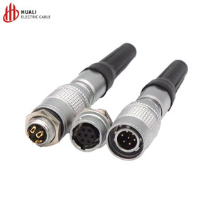 YC8 3-7 Pin Male/Female <strong>Socket</strong> <strong>8MM</strong> Quick Push Pull Plug Connector Gold Plating Brass Chrome Plated Housing for Automotive - Product Image 5