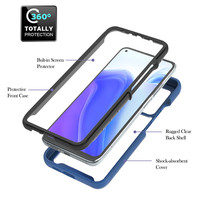 Pour Xiaomi Redmi 10 Redmi 10 non-coque complète dos transparent hybride antichoc coque de téléphone avec protection d'écran intégrée