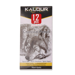 KALOUR Art fornisce 12 matita a <span class=keywords><strong>carboncino</strong></span> nero per schizzi e disegni in scatola di carta e personalizzazione disponibili con Set di <span class=keywords><strong>arte</strong></span> - Product Image 5