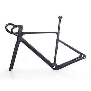 Cadre de vélo de gravier de course en carbone intégral personnalisable SUNREMO avec UDH T700 T800, cadre de vélo super léger, <span class=keywords><strong>pneu</strong></span> 700X50C - Product Image 4