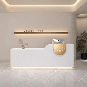 Bureau de réception <span class=keywords><strong>dentaire</strong></span> en bois écologique avec lumière LED pour hôpital, école, usage commercial - Product Image 5