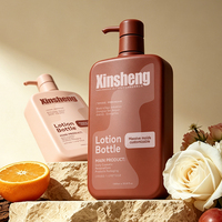 Bouteille de gel douche en HDPE de 1000 ml, grande capacité, conteneur carré plat en plastique pour shampoing, après-shampoing et emballage de produits de soin personnel