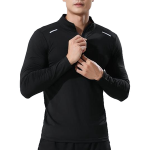 Men's <b>Long</b> <b>Sleeve</b> <b>Sports</b> Lightweight Quick-Dry Crew Neck Regular Fit Pullover Workout Autumn Quarter T-Shirt Breathable Digital - Product Image 1