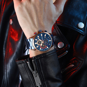 Reloj de Pulsera Curren 8415 para Hombre, Marca de Primera Calidad, Deportivo, de Cuarzo, Lujoso, Completamente de Acero, Resistente al Agua, Cronógrafo, 22 mm, Reloj Masculino - Product Image 6