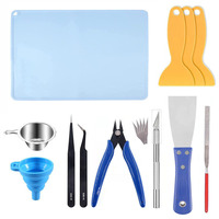Kit et ensemble d'outils de nettoyage pour imprimante 3D à résine avec technologie de polymérisation par lumière Modèle M172