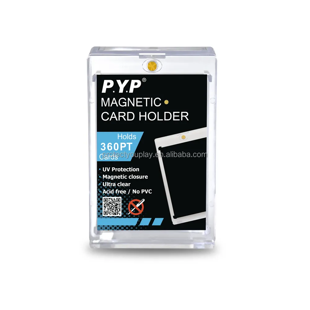 卸売ホット販売UV保護磁気カードホルダー35ポイントスポーツ野球カードプロテクターケースを取引するためのワンタッチ