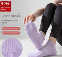Chaussettes Pilates Logo personnalisé Coton Polyester Nylon Femmes Mignon Sport Yoga Antidérapant Pilates Grip Chaussettes