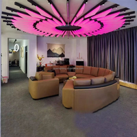 Lustre moderne créatif en acrylique en forme d'éventail, luminaire suspendu LED personnalisé pour hôtel, éclairage de projet pour plafonds hauts d'hôtel