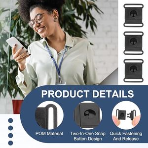 Boucles de sécurité en plastique de 1 pouce, sangle en sangle, boucle à dégagement rapide, ajusteur de ceinture pour badge de soutien-gorge, cordon de cou - Product Image 5