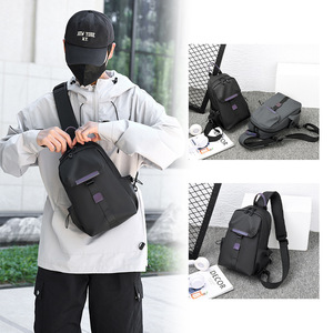 Korean Fashion Sports Phone Waist Bag Casual Versatile Color-Block <b>Chest</b> Single Shoulder Crossbody Waterproof - Product Image 3