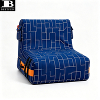 Fauteuil gonflable géométrique avec housse en tissu, canapé-lit automatique, chaise longue pour le camping en plein air, la cour, la terrasse, la plage