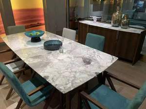 แผ่นหินอ่อนสีเทาฟอสซิล หินปูนฟอสซิลธรรมชาติพร้อมเศษเปลือกหอยคริโนอิด แบบ OEM ตัดตามขนาดสำหรับปู<span class=keywords><strong>พื้น</strong></span>และบุผนัง - Product Image 3