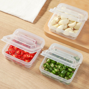 Cheese <b>Container</b> Flip Top Airtight Rectangle <b>Refrigerator</b> Food Storage Box For Butter Garlic Scallion Ginger Condiment - Product Image 3