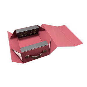 Lujosa caja de regalo de cartón magnético personalizada para botellas de vino tinto champán Embalaje de gama alta Laminación mate en relieve - Product Image 3