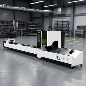 เครื่องตัดท่อไฟเบอร์เลเซอร์ CNC อุตสาหกรรม สำหรับการแปรรูปท่อกลม สี่เหลี่ยม และท่อรูปสี่เหลี่ยมผืนผ้า ความแม่นยำสูง จัดหาแบบ OEM - Product Image 1