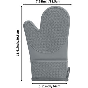 Guantes de Horno de Silicona Resistentes al Calor y Antideslizantes, Libres de BPA, Guantes de Cocina para Hornear con Forro de Algodón - Product Image 2