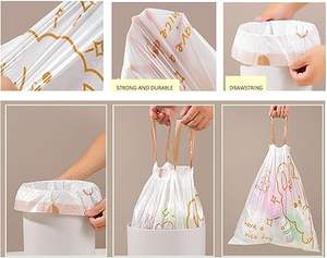 Bolsas de Basura Pequeñas Huamaohengchun de 4 Galones, con Cordón, Resistentes a Desgarros, Grosor de 1.1 Mil - Rabbit, Paquete de 90 Bolsas de Basura Pequeñas - Product Image 6