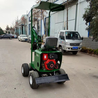 Mini Retroexcavadora Compacta Multifuncional con Motor de Gasolina/Diésel, Retroexcavadora Remolcable 4x4 en Venta