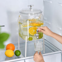 Bouilloire de fête en plastique transparent écologique de grande capacité avec robinet pour les boissons aux herbes et thé aux fruits Design moderne