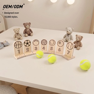 Ensemble <span class=keywords><strong>de</strong></span> balles collantes en bois Montessori, jouet éducatif interactif pour enfants, respectueux <span class=keywords><strong>de</strong></span> l'environnement, pour l'éducation précoce |   OEM ODM Vente en gros - Product Image 4