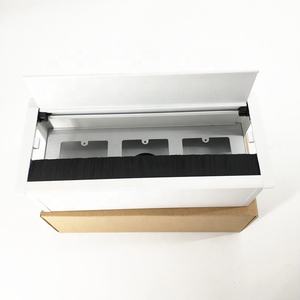 Boîte de gestion des câbles avec cache-trou de prise murale 3*86mm, amortissement du bruit, fermeture douce, <span class=keywords><strong>brosse</strong></span>, pour bureau, table d'ordinateur - Product Image 3