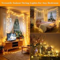 Guirlandes lumineuses LED TSINYE pour Noël, lumières de fée blanc chaud pour l'extérieur avec prise américaine, pour patio, jardin, chambre, mariage, fête