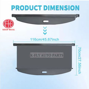 NIAO Stores de coffre avec stores rétractables Rideau de coffre arrière Rideau d'ombrage arrière Convient pour 22 COROLLA CROSS - Product Image 3