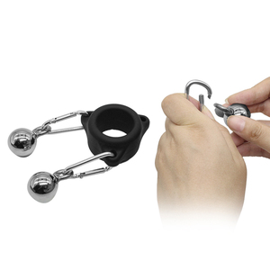 Anello per Pene Personalizzabile Gratuito - Anelli per Allenamento del Pene, Estensore Fisico in Metallo con 3 Sfere, Giocattolo Pendente - Product Image 4