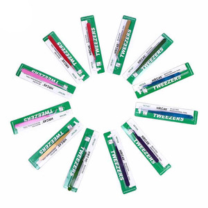Pinces à cils colorées en acier inoxydable, pointes droites et courbées, prise en main confortable pour salon de cils professionnel - Product Image 6