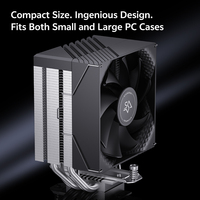 Refroidisseur de processeur Snowman de remplacement avec 4 caloducs, ventilateur à roulement fluide de 100 mm, cuivre et aluminium pour PC de bureau et usage général