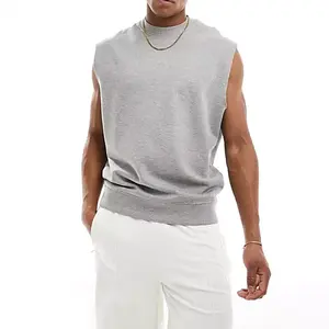 Zware Mannen Singlets Oversized Drop Arm Gat Hoge Kwaliteit Fashion Street Wear Mannen Tank Top Anti-Shrink Custom Tank Top Voor Mannen