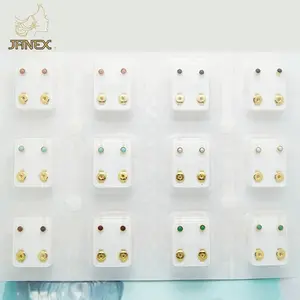 Custom Baby's 316 Stainless Steel Medical Ears Pierced Stud Jewelry No allergy Sterile Piercing Earring factory Wholesale