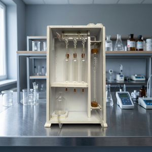 Aparato de pipeta Orsat 3, equipo de prueba de vidrio de borosilicato de grado industrial/de laboratorio, marco de madera, Bureta de 100ml, gas de combustión - Product Image 3