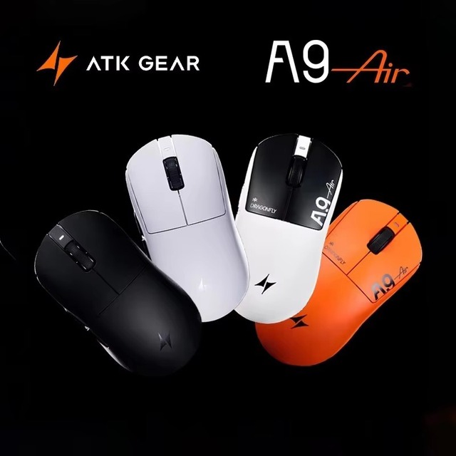 ATK A9 Air Lightweight Wireless Gaming Mouse Chip 8K Polling Rate Nano Coating Ergonomic Esports Mouse for FPS PC Gamers