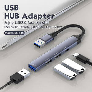 LDNIO-Estación de acoplamiento tipo C, adaptador de concentrador <span class=keywords><strong>USB</strong></span> 4 en <span class=keywords><strong>1</strong></span>, <span class=keywords><strong>USB</strong></span> a USB3.0 * <span class=keywords><strong>1</strong></span> + USB2.0 * <span class=keywords><strong>2</strong></span> + <span class=keywords><strong>1</strong></span>*<span class=keywords><strong>1</strong></span>, Mac Book, Pc, Hub <span class=keywords><strong>Usb</strong></span>, <span class=keywords><strong>2</strong></span> unidades - Product Image 2
