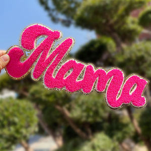 Toppa in ciniglia da 11 pollici all'ingrosso con scritta personalizzata da stirare, rosa acceso, per <span class=keywords><strong>abbigliamento</strong></span> da donna e <span class=keywords><strong>mamma</strong></span> - Product Image 3