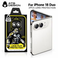Protection d'écran personnalisée en verre trempé pour iPhone Duo, film protecteur d'écran mobile
