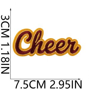 Patchs thermocollants brodés rose pour le cheerleading et les jours de match, avec motifs étoile, nœud, mégaphone, style preppy, pour équipes de cheerleading sportives féminines - Product Image 3