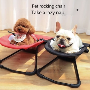 Chaise de <span class=keywords><strong>lit</strong></span> à bascule portable réglable pour animaux de compagnie Nouveau design <span class=keywords><strong>Lit</strong></span> pour <span class=keywords><strong>chien</strong></span> surélevé pliable avec tissu en maille Motif solide Effet <span class=keywords><strong>apaisant</strong></span> - Product Image 3