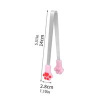 Mini pinces à nourriture en silicone, forme de patte mignonne, en acier inoxydable antidérapant, pour fruits, fromage, collations, cocktails et cuisine domestique