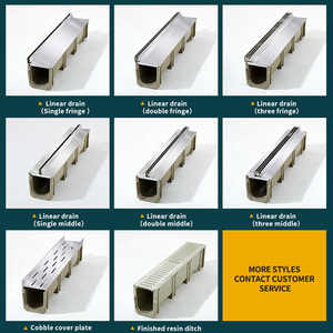 Gouttières en résine-béton, gouttières d'eau de pluie, matériaux de construction en acier inoxydable, gouttières - Product Image 2