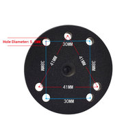 1.5 ich montage plaque ronde vis filetée ventouse triple voiture pare-brise tablette support de sécurité moniteur support pour ram