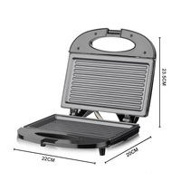 Machine à gaufres belges électrique antiadhésive, appareil à collations, machine à sandwichs pour le petit-déjeuner, compacte et portable