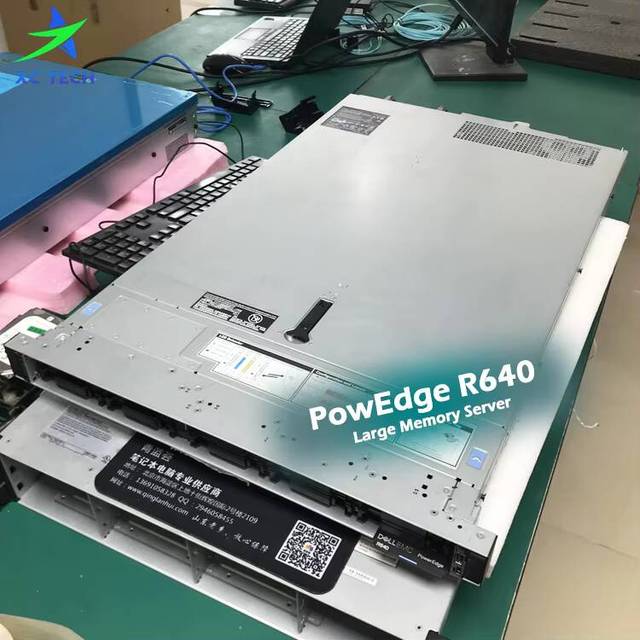 Refurbished/Used Dells EMC PowerEdge R640 1U Rack Server with Intel Xeon Silver Processor/DDR4 Memory/750W Power Supply
