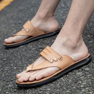 Nouveau Design <span class=keywords><strong>Homme</strong></span> Été Semelle Liège Cuir Claquette Sandale de Plage Tendance Mode Plein Air Grande Taille - Product Image 6