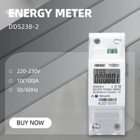 TOMZN Resmi 120V 230V AC 100A Meter Energi Arus Tinggi 50Hz 60Hz Kelas1 35mm DIN Rail 5+1 99999.9 DDS238-2 1-Fasa 2-Kabel