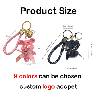 <span class=keywords><strong>Portachiavi</strong></span> in Resina a Forma <span class=keywords><strong>di</strong></span> Orso Carino, Nero e Rosa, <span class=keywords><strong>Portachiavi</strong></span> 3D a Forma <span class=keywords><strong>di</strong></span> Orso per Coppie, Regalo per Zaino - Product Image 5